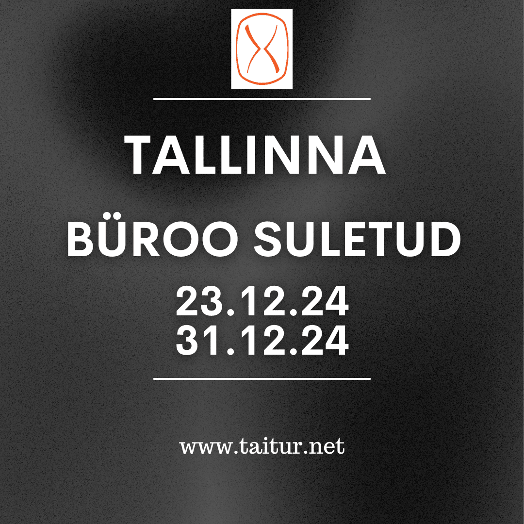 photo new Meie Tallinna büroo on suletud 23.12.2024 ja 31.12.2024